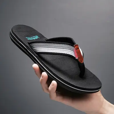2023 Spring and Summer New Cross-border Flip-flops Men's Trendy Casual Beach Shoes Outer Wear Non-slip Men's Flip-Flops