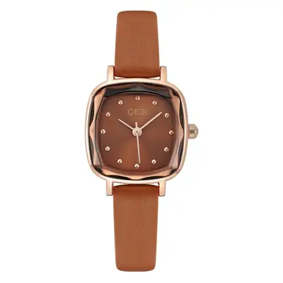 Goldie Retro Square Watch for Women Black Belt