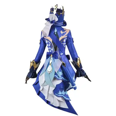 Two-Dimensional Animation Fukalos Cosplay Costume Women Blue Gold