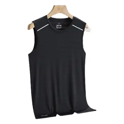 Men's Blue Ice Silk Sleeveless Vest Summer Wear