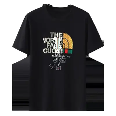 Men Black T-Shirt Hot Drilling Graphic Extra Large