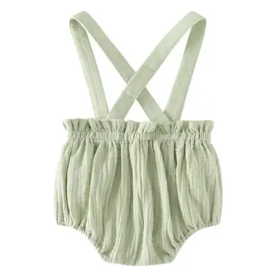 Baby Girl Green Embroidered Two-Piece Set with Bow Headband
