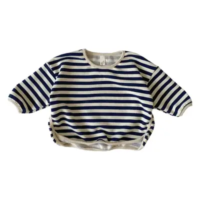 Autum Striped Sweatshirt for Boys Girls Loose Casual Wear