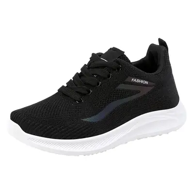 Women's Black Flying Woven Casual Running Shoes