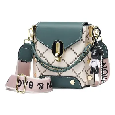Women's Crossbody Phone Bag Beige Pvc Square Design
