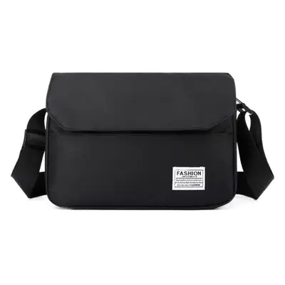 Men's Black Messenger Bag Large Capacity Japanese Casual Style