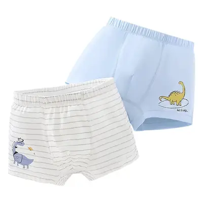 New Kids Cotton Boxer Underwear Blue & White Pack