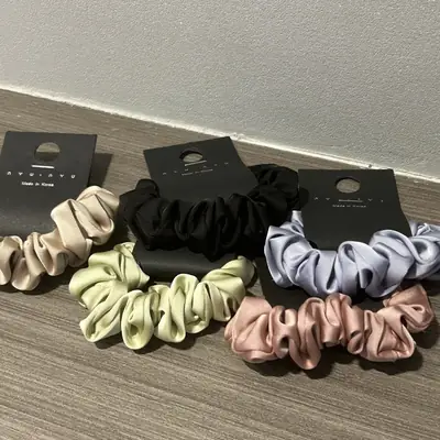 Korean Temperament Satin Hair Ring Pink Blue