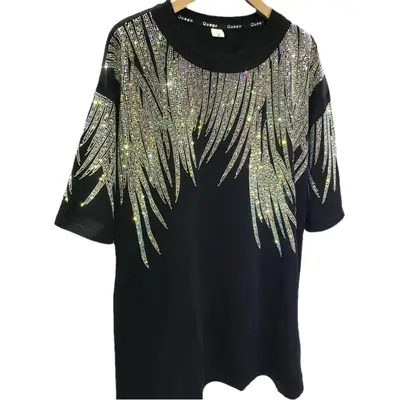 Heavy-Duty Rhinestone T-Shirt Extra Large Men Women