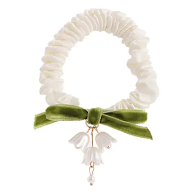 Mori-style Green Pearl Hair Ties for Women