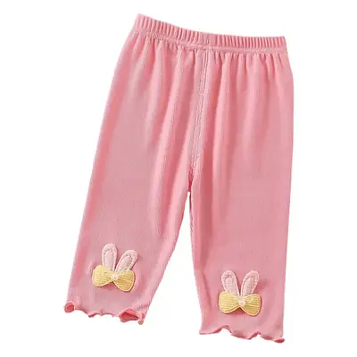 White Embroidered Baby Leggings for Girls Summer