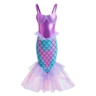 New Mermaid Princess Dress for Girls Baby Size