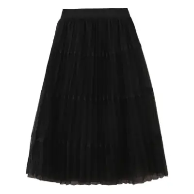 Girls Black Gauze Tulle Skirt 2023 Summer