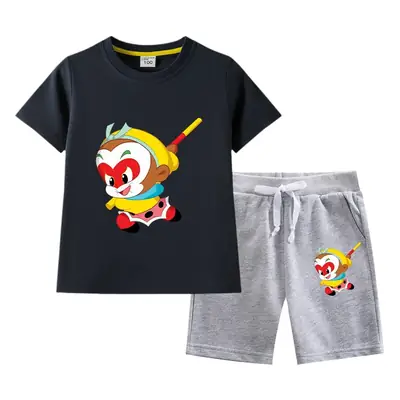 Boys Green Short Sleeve T-Shirt & Shorts Set 2023