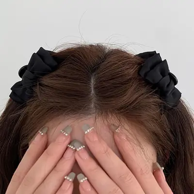Black Bow Princess Hairpin for Women