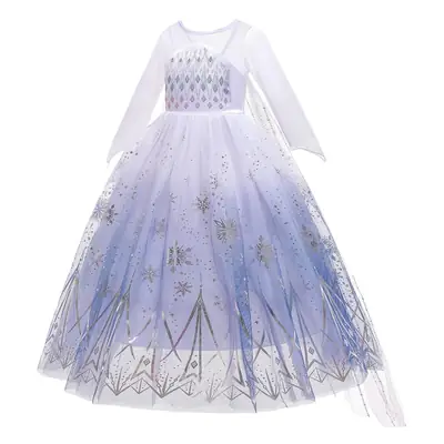 Elsa Long-Sleeved Princess Dress Halloween Dress Birthday Children's Dress Cross-Border Best-Selling Little Princess