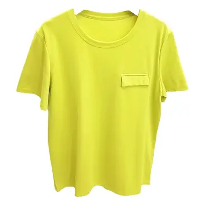 Women's Lime Green Flap Pocket T-Shirt