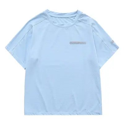 Children's Mesh T-Shirt Blue Light Green Panda Print
