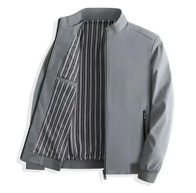 Men's Grey Crossbody Jacket with Crossbody Strap