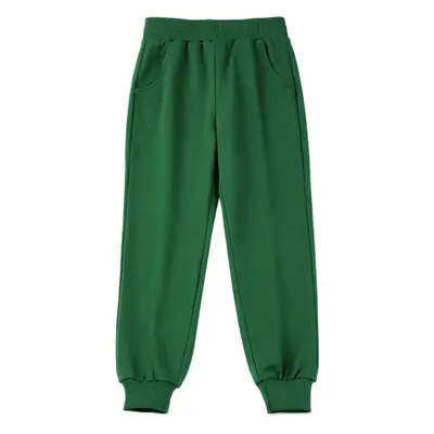 Children's Red & Dark Green Sweatpants Spring Summer Loose Pants