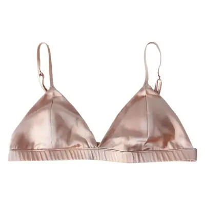 Silk Underwear Thin Strap Mulberry Silk French No Steel Ring Triangle Cup Small Chest