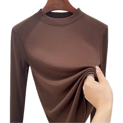 Women Half Turtleneck Shirt Modal Summer Autumn Breathable