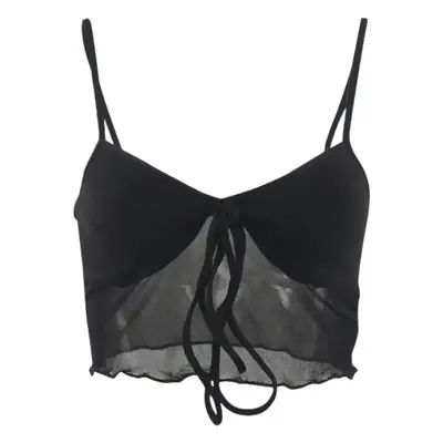 Black Mesh Tight Chest Bra for Women