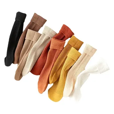 Cross-Border Socks for Girls, Multi Color, Mid-Calf, Breathable
