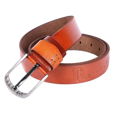 Men's Orange Tanned Leather Belt with Joker Buckle
