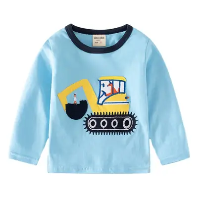 Blue Cartoon Long Sleeve T-Shirt for Boys