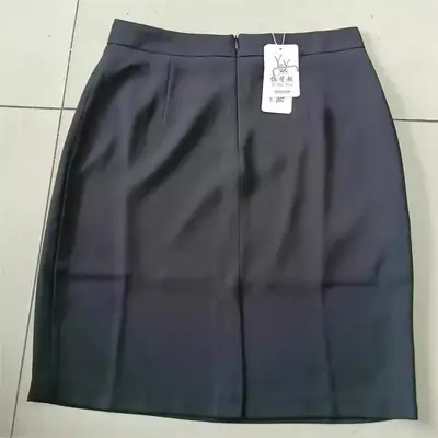 Spring Black Reticulated Hip Skirt High Waist Slimming Mid-length Women's Skirt