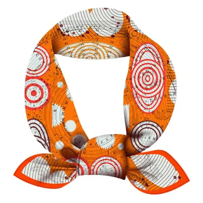 New Twill Silk Muslim Headscarf Scarf Women Red Patterned