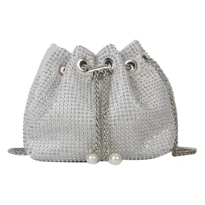 Shiny Diamond Drawstring Bucket Bag Women