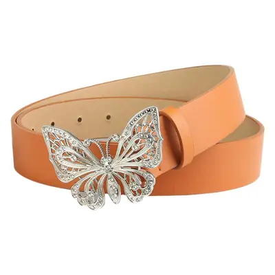 Alloy Butterfly Belt for Women with Rhinestone Design