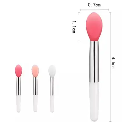 Silicone Lip Brush with Sequins, Pink, Portable