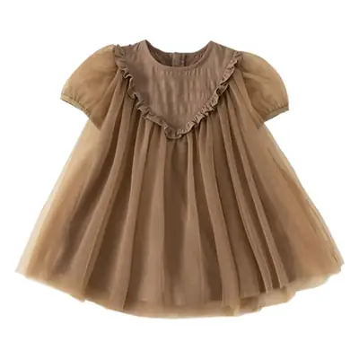 Girls Tulle Skirt Princess Tutu Dress Cream