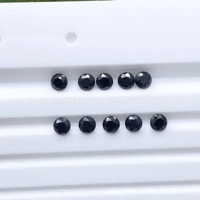 Natural Black Blue Round Gemstone Beads 1.0mm-6.0mm