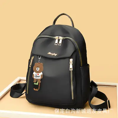 Blue K-Style Backpack for Women 2024 New Trendy