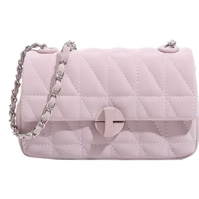 White Quilted Chain Shoulder Bag for Women