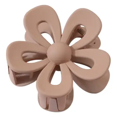 Hollow Flower Hair Clip White Acrylic Women's Back Clip