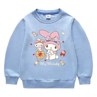Pink Cartoon Korean Crewneck Sweatshirt for Kids Medium
