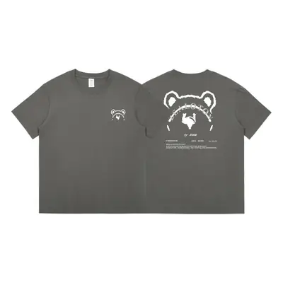 Japanese Style Cartoon Printed T-shirt for Boys White Cotton