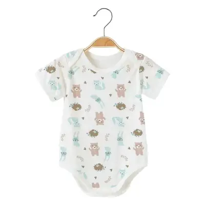 Baby Cotton Onesie for 0-12 Months Floral Print