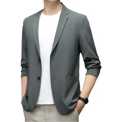 Men's Blue Ice Silk Sunscreen Jacket Middle-aged Top