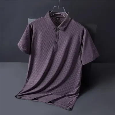 Men's Blue Ice Cold Polo Shirt Loose Fit