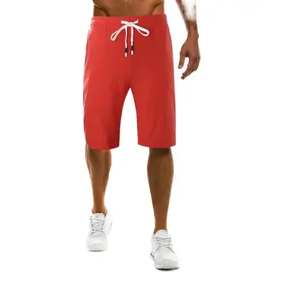 Men Linen Shorts Beige Large Summer Wear