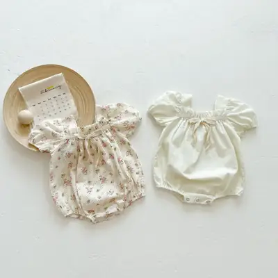 Korean Style Baby Faux Fur Puff Sleeves Set