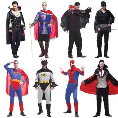 Adult Vampire Cosplay Suit Blue Red Ninja Costume 165-185cm