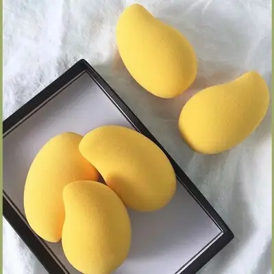 Non-Latex Wet Dry Makeup Puff Mango Color