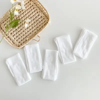 White Bow Flower Children Pantyhose Wholesale Summer Breathable Mesh Stockings